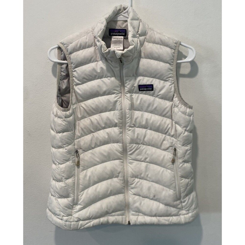 Patagonia Women's Goose Down Sweater Vest Full Zip‎ Outdoor Preppy Hiking Sz S